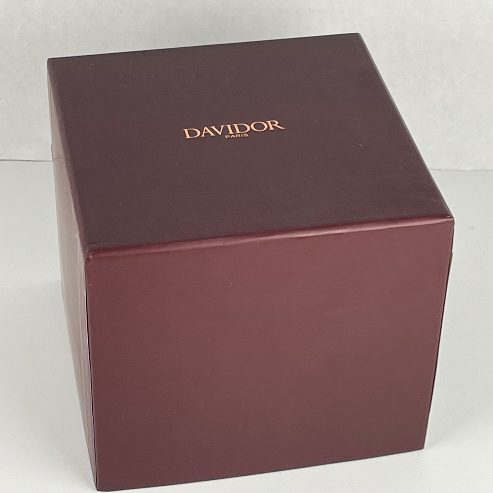 Davidor Paris Luxury Jewelry Box Burgundy Gold Logo Replacement‎ Gift Box Set